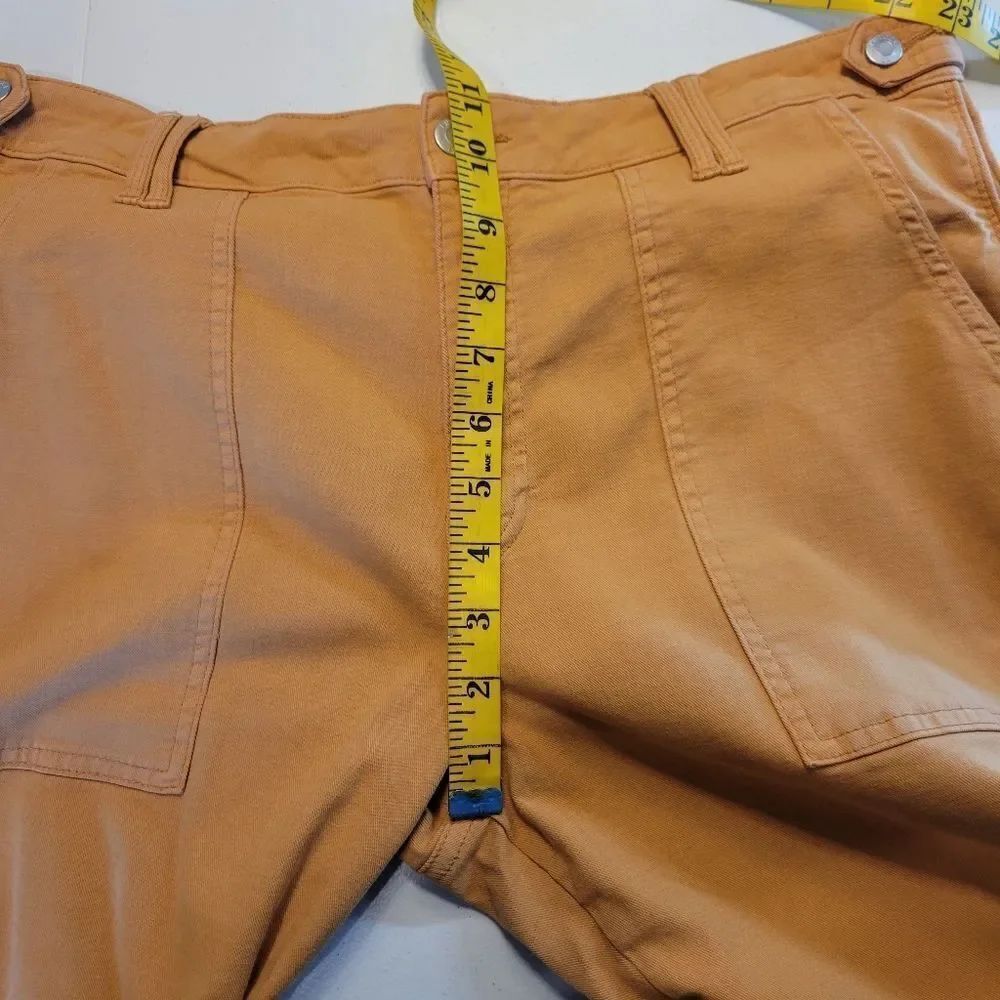 Pistola Orangey Tan Cropped Utility Pants Jeans Women's Size 32 Waist Denim - Picture 11 of 15